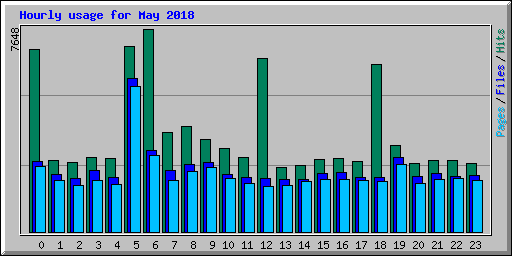 Hourly usage for May 2018