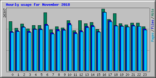 Hourly usage for November 2018