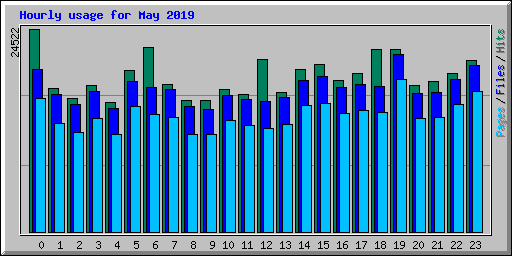 Hourly usage for May 2019