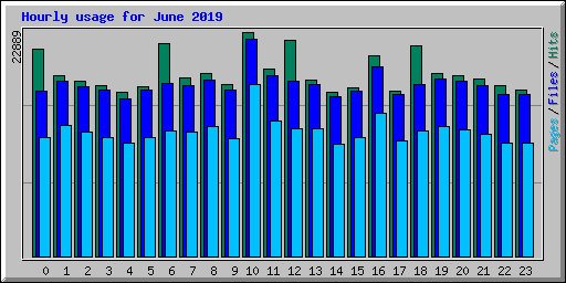 Hourly usage for June 2019