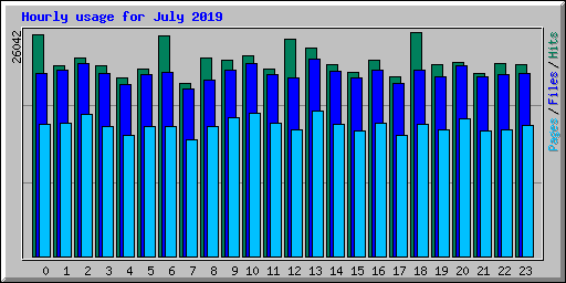 Hourly usage for July 2019