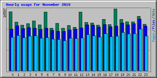 Hourly usage for November 2019